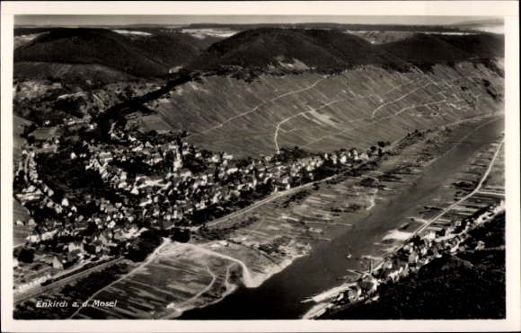 Ak Enkirch an der Mosel, Fliegeraufnahme