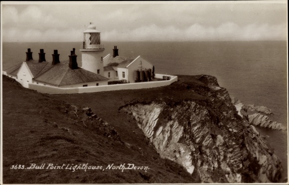 Postcard North Bovey Devon South West England, Bull Point Lighthouse