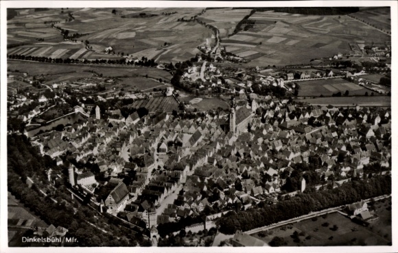 Ak Dinkelsbühl in Mittelfranken, Fliegeraufnahme