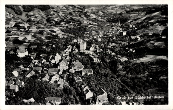 Ak Bühlertal im Schwarzwald, Fliegeraufnahme