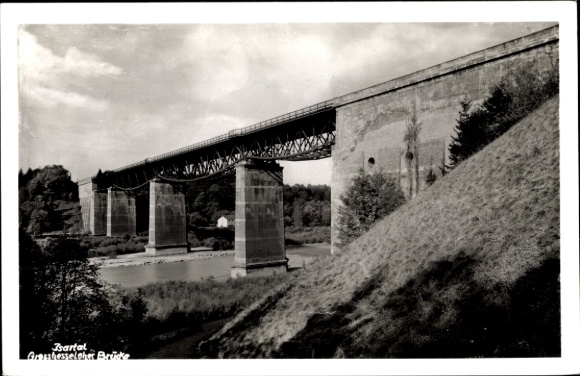 Postcard Pullach im Isartal Upper Bavaria, Großhesseloher Bridge