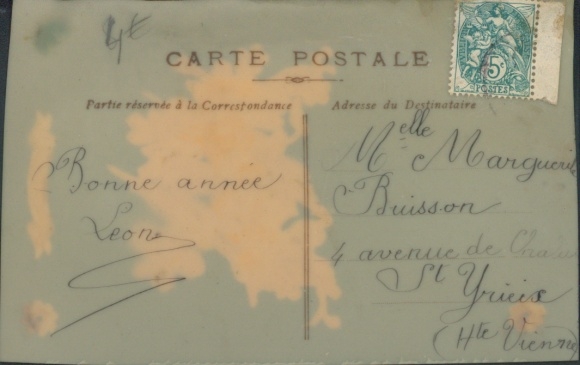 Celluloid Postcard Kitsch, Bouquet, Violet