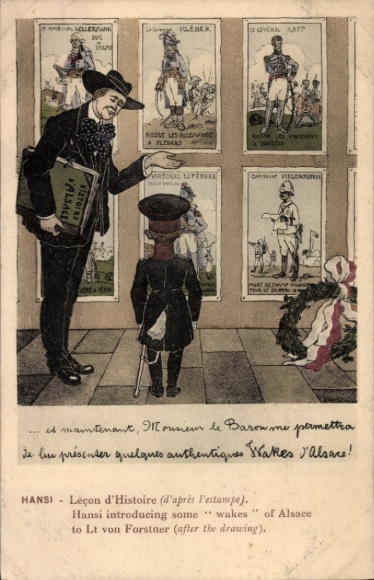 Künstler Ak Hansi, Lecon d'Histoire, Lt. von Forstner
