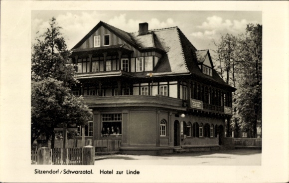 Ak Sitzendorf in Thüringen, Hotel zur Linde