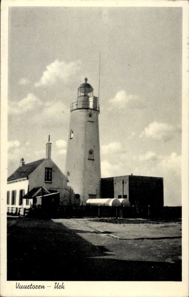 Postcard Urk Flevoland Netherlands, lighthouse