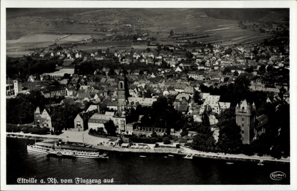 Ak Eltville am Rhein Hessen, Fliegeraufnahme