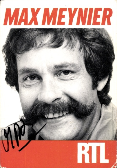 Postcard TV personality Max Meynier, autograph