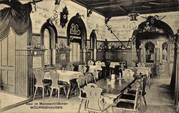 PC Wölpinghausen Lower Saxony, view of the Matteschlösschen, hall