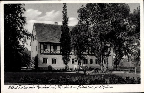 Postcard Bodenwerder in Lower Saxony, Münchhausen&#39;s birthplace, now town hall