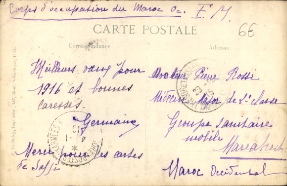 Postcard General Dubail, portrait