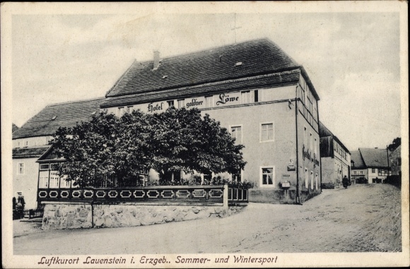 PC Lauenstein Altenberg in the Ore Mountains, Hotel &quot;Goldener Löwe&quot; owner G. Graubner