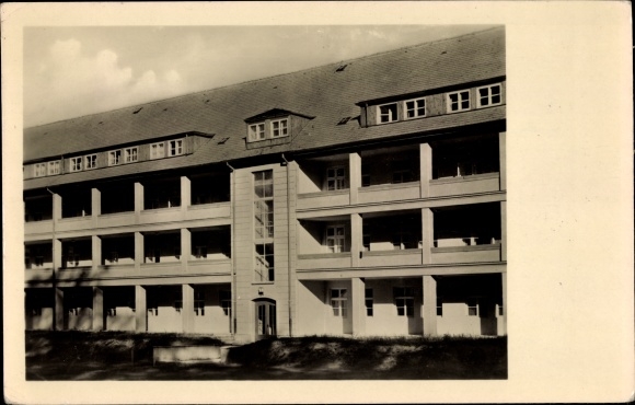 Postcard Karlsburg in Mecklenburg-Western Pomerania, home for diabetics, bed house