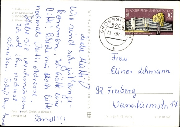 Postcard Seifersdorf Dippoldiswalde in the Eastern Ore Mountains, Striegistal, VVN monument, Börnermühle