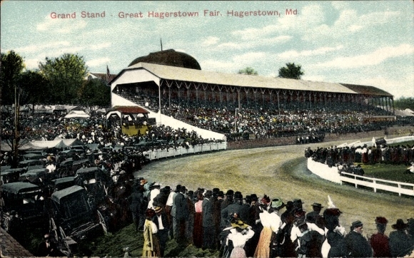 Ak Hagerstown Maryland USA, Great Hagerstown Fair, paardenrenbaan