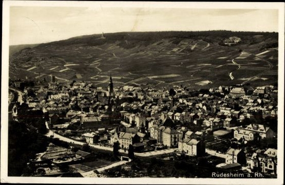 10 old PCs Niederwalddenkmal and Rüdesheim am Rhein in Hesse, various views
