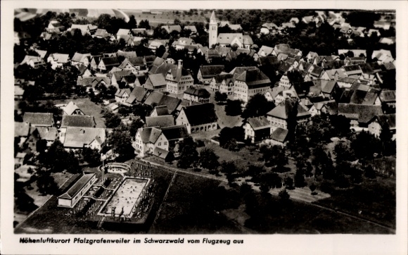 Postcard Pfalzgrafenweiler in the Black Forest Württemberg, aerial photograph
