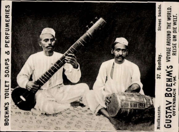 Photo Mumbai Bombay India, musicians, advertising Boehm's Toilet Soap