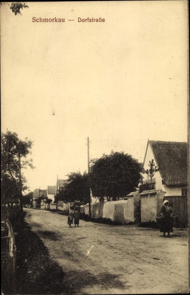 Postcard Schmorkau Neukirch Sachsen, Dorfstrasse
