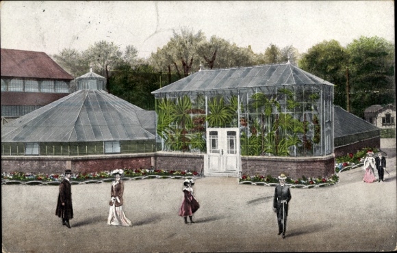 Ansichtkaart Zwickau in Saksen, handels- en industriële tentoonstelling 1906, tuinbouw