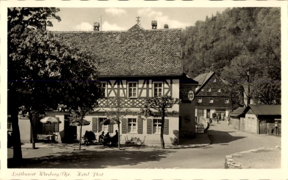 Postcard Wirsberg in the Fichtelgebirge, Hotel Post