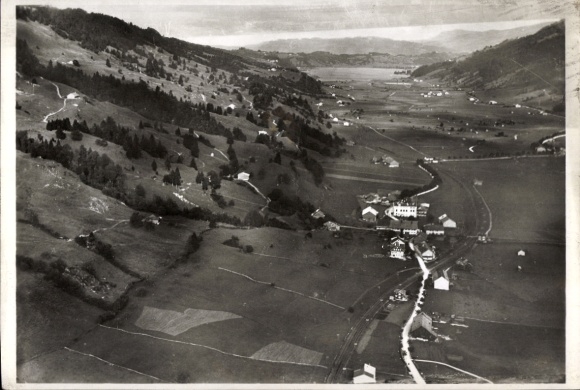 Postcard Thalkirchdorf Oberstaufen in Allgäu, aerial photograph