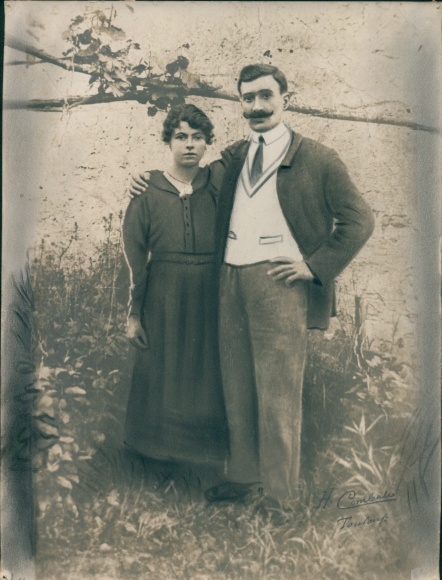 Foto Combalié, Henri, Tolouse, Portrait, Mann und Frau