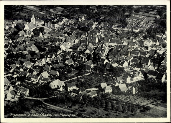 Ak Kippenheim in Baden, Fliegeraufnahme
