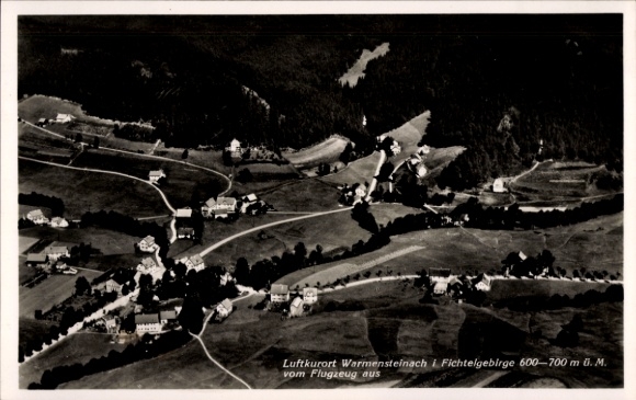 Ak Warmensteinach Oberfranken Bayern, Fliegeraufnahme