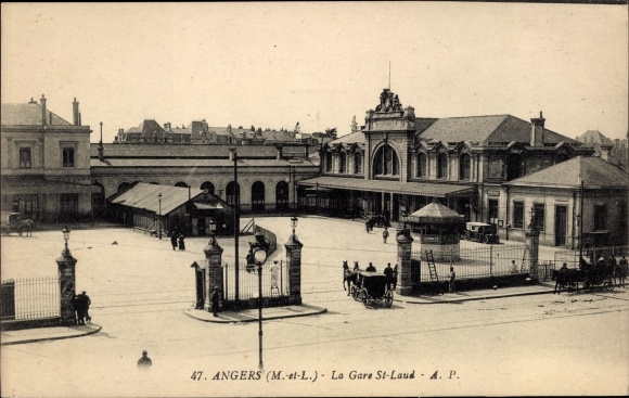 Ak Angers Maine et Loire, Bahnhof