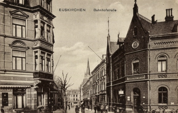 Postcard Euskirchen North Rhine Westphalia, Bahnhofstrasse