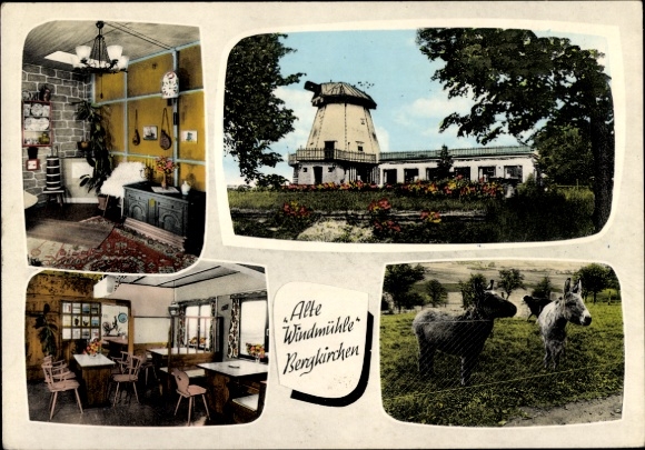 Postcard Bergkirchen Wölpinghausen in Lower Saxony, Old Windmill