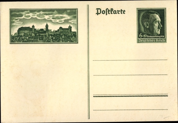 Ganzsachen Ak Nürnberg, Stadt der Reichsparteitage, Stadtansicht