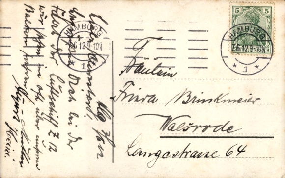 Postcard Hamburg Hohenfelde, Outer Alster, Hotel Atlantic