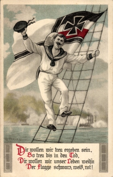 Artist Chromo-Litho Franke, G., We want to be loyal to you..., Sailor
