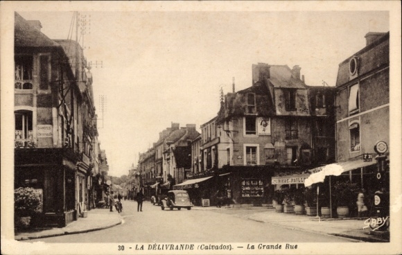 Ak La Delivrande Calvados, Grande Rue