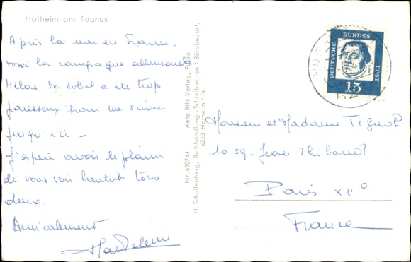 KP Hofheim im Taunus Hessen, piękny krajobraz, domy, wzgórza, zamek w tle