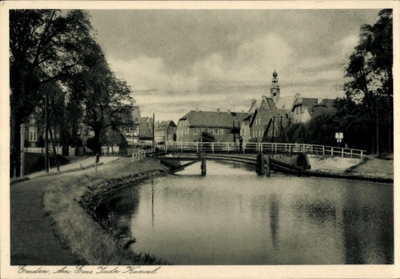 Ak Emden in Ostfriesland, Am Ems Jade Kanal