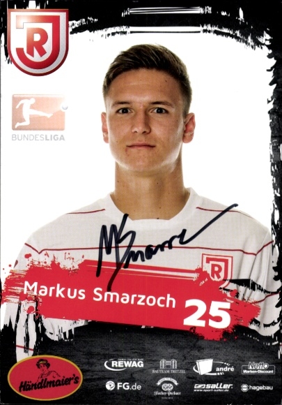 Autograph card footballer Markus Smarzoch, SSV Jahn Regensburg, autograph