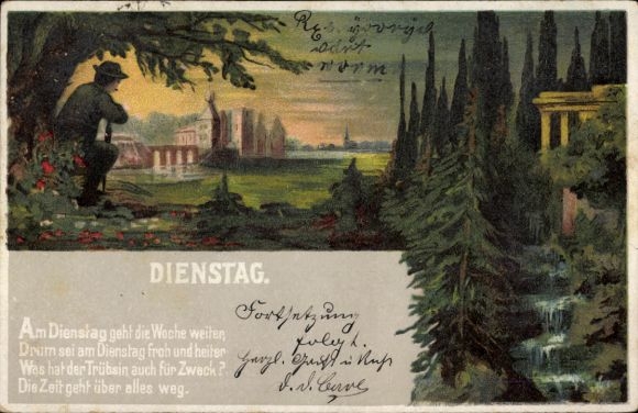 Artist Chromo-Litho Sunday, allegory