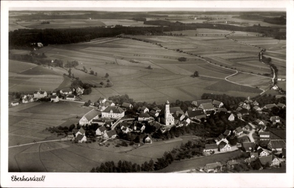 Ak Eberhardzell in Oberschwaben Württemberg, Luftaufnahme