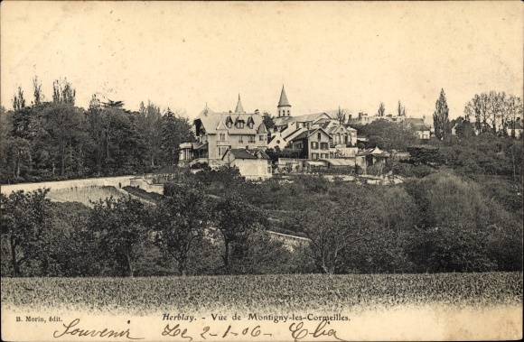 Ak Herblay Val d’Oise, Vue de Montigny les Cormeilles