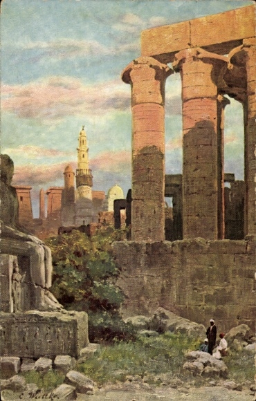 KP artysty Wuttke, Carl, Luksor, Egipt, Świątynia Amenhotepa III