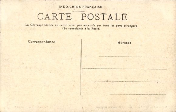 Postcard Vietnam, company of the Annamite Tirailleurs during exercise