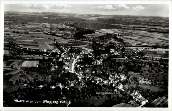 Postcard Waldstetten in the Ostalbkreis Württemberg, aerial photograph