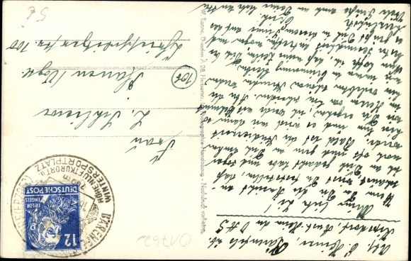 Postcard Oberpöbel Dippoldiswalde in the Eastern Ore Mountains, Gasthof Putzmühle in the Pöbeltal b. Kipsdorf, Winter