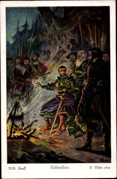 Artist PC Klein, E., Lichtenstein, novel by Wilhelm Hauff, Duke Ulrich