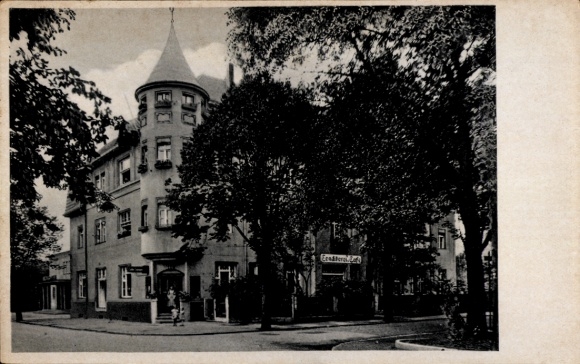 Postcard Coswig in Saxony, Cafe Saupe