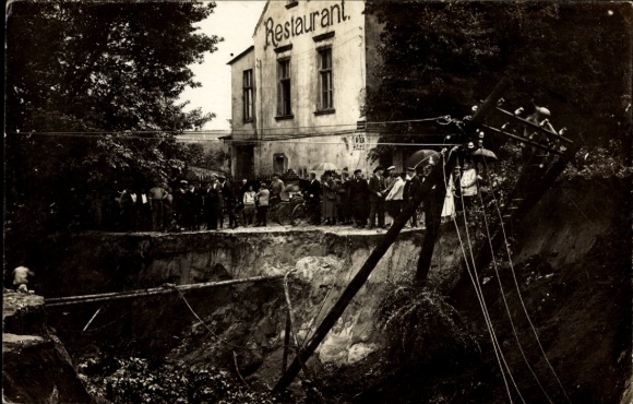 foto Ak Berggießhübel in Saksen, restaurant, aardverschuiving