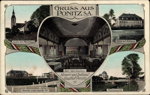 PC Ponitz Altenburger Land, mill, inn, Pleissenpartie, train station, church, hall
