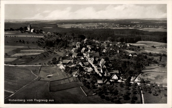 Postcard Hohenberg an der Eger Upper Franconia, aerial photograph